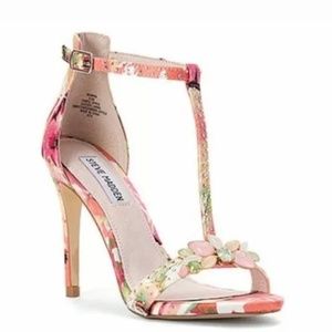 Steve Madden Floral Satin Rhinestone Sandal